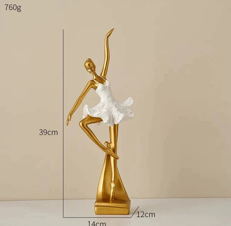 Estatueta A Bailarina Dourada - Nacional Descontos